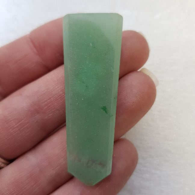 Flat Crystal Point - Green Aventurine - 1pc Flat Crystal Point - Green Aventurine - 1pc